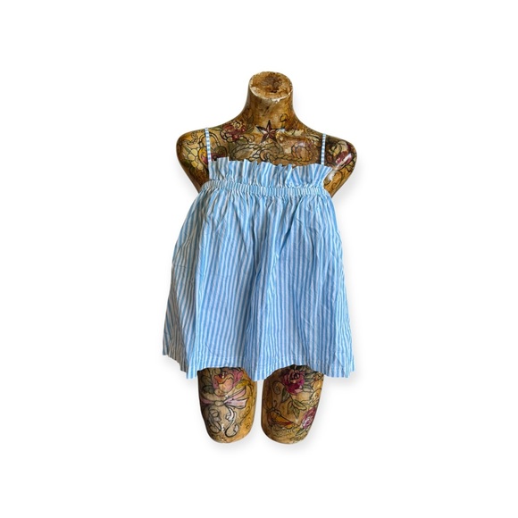 Tops - LAKE top sleeveless blue white striped small adjustable straps